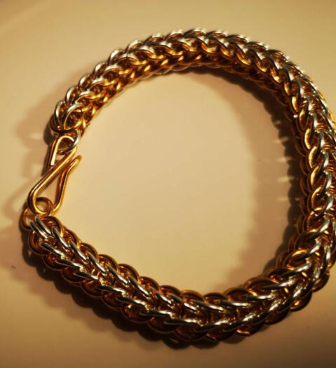 Gold and silver plated persian bracelet