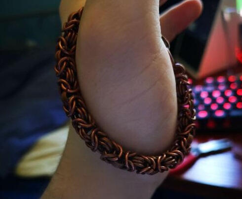 Copper byzantine bracelet
